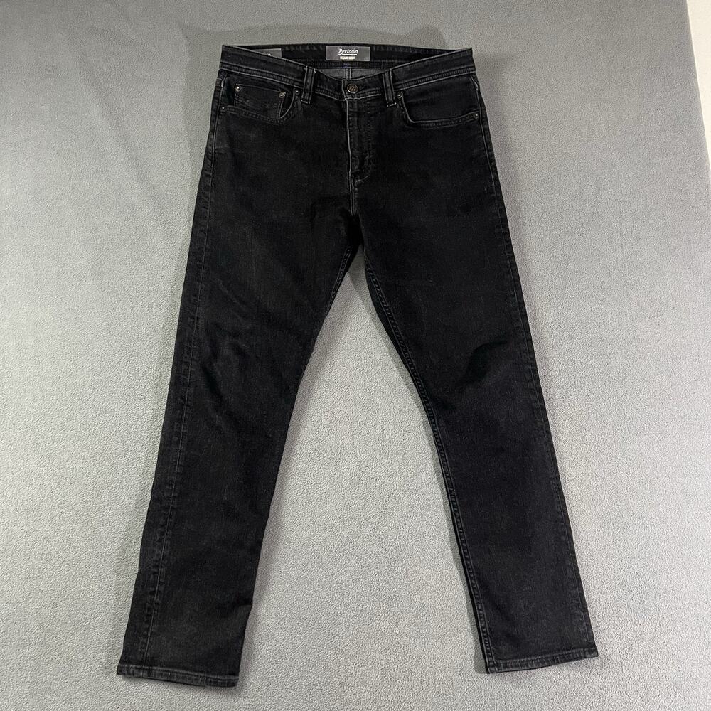 Revtown Jeans Mens 33X30 Black Taper Fit Faded Stretch Casual Pockets